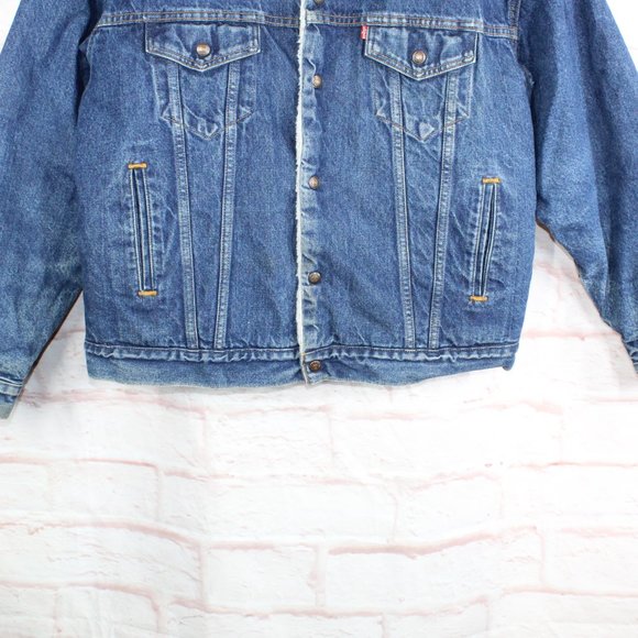 Levi's Mens Blue Cotton Polyester Lined Denim Jacket Size XL - Picture 3 of 12